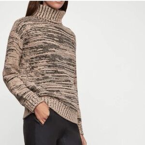 BCBGMaxAzria Textured Tan and Black Sweater